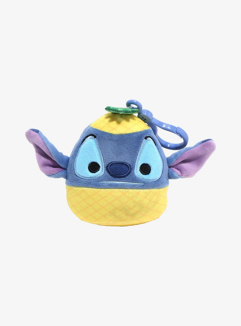 Squishmallows Disney Lilo & Stitch Pineapple Stitch 3 Inch Plush Bag Clip