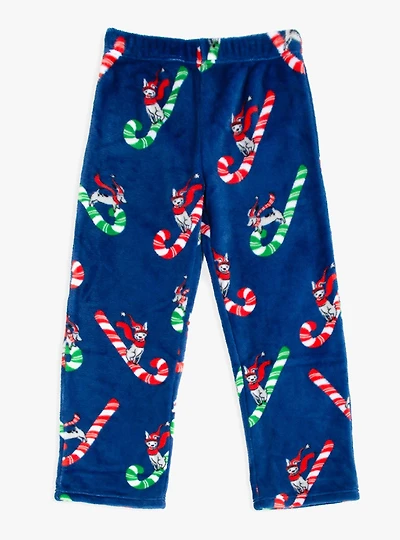 Candy Cane Dog Sled Plush Youth Pajama Pant