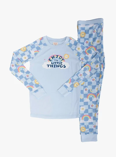Enjoy The Little Things Long Sleeve Raglan Youth Pajama Set
