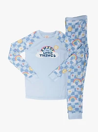 Enjoy The Little Things Long Sleeve Raglan Youth Pajama Set