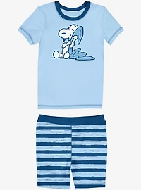Snoopy Blanket Snuggle Stripe Snug Youth Pajama Set