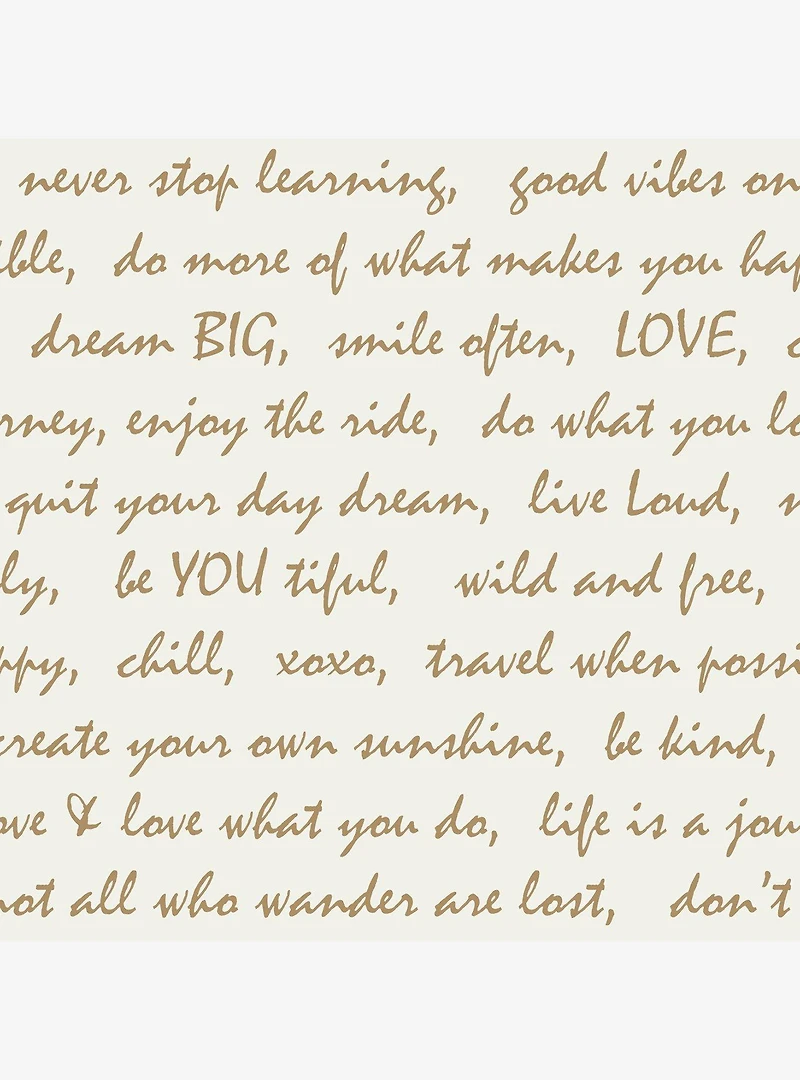 Dream Big Script Gold Peel & Stick Wallpaper