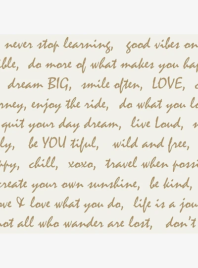 Dream Big Script Gold Peel & Stick Wallpaper