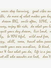 Dream Big Script Gold Peel & Stick Wallpaper