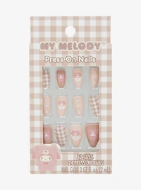 Sanrio My Melody Latte Bear Pearl Press-On Nails