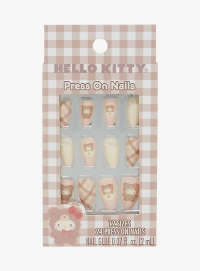 Sanrio Hello Kitty Latte Bear Pearl Press-On Nails