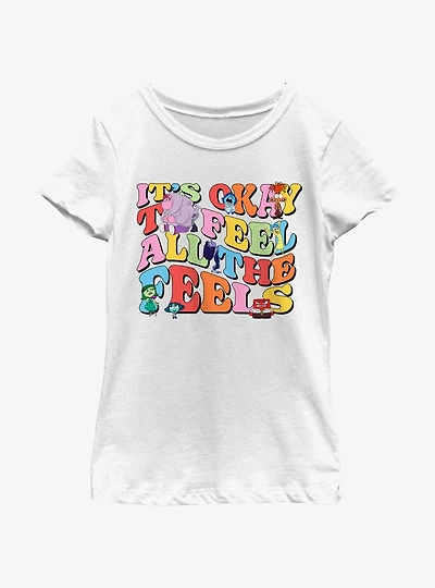 Disney Pixar Inside Out 2 Feel Everything Youth Girls T-Shirt