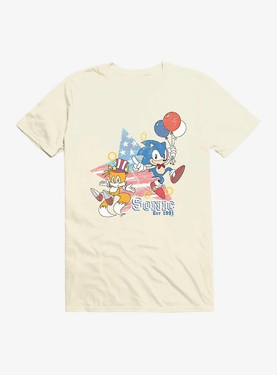 Sonic The Hedgehog Tails Fourth Of July T-Shirt
