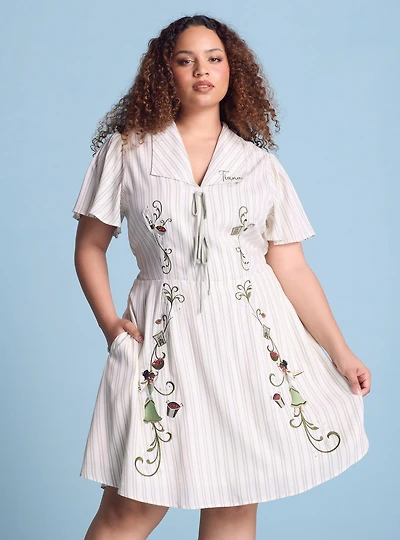Disney The Princess and Frog Tiana Striped Plus Smock Dress