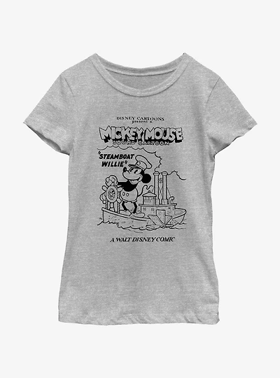 Disney Mickey Mouse Sound Cartoon Youth Girls T-Shirt