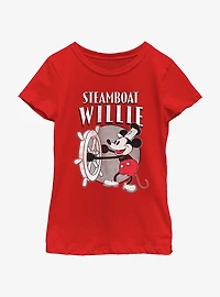 Disney Mickey Mouse Steamboat Youth Girls T-Shirt