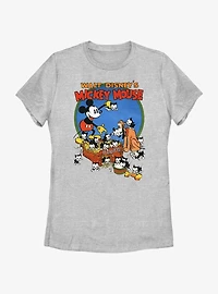 Disney Mickey Mouse Pluto & Cats Womens T-Shirt