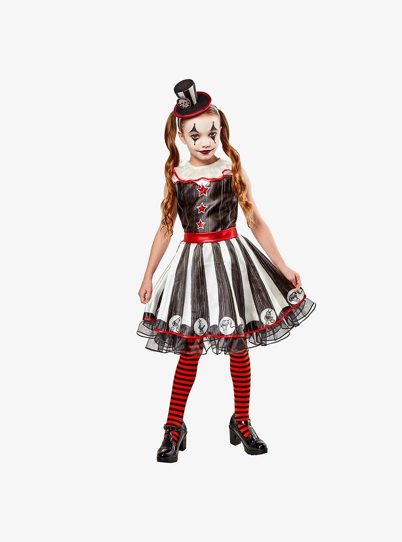 Vintage Silly Stripe Circus Clown Youth Costume
