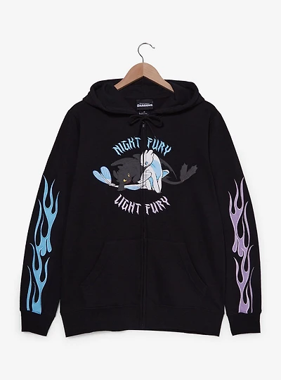 DreamWorks How to Train Your Dragon Toothless & Light Fury Zip Hoodie — BoxLunch Exclusive