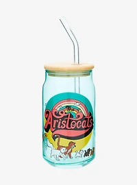 Disney The Aristocats Retro Glass Tumbler with Straw