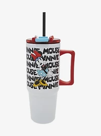 Disney Minnie Mouse Logo Straw Tumbler with Handle