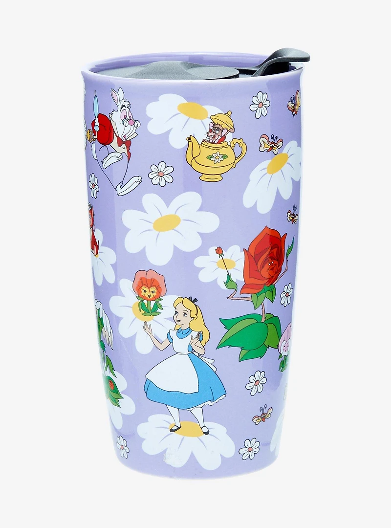 Disney Alice in Wonderland Floral Travel Mug