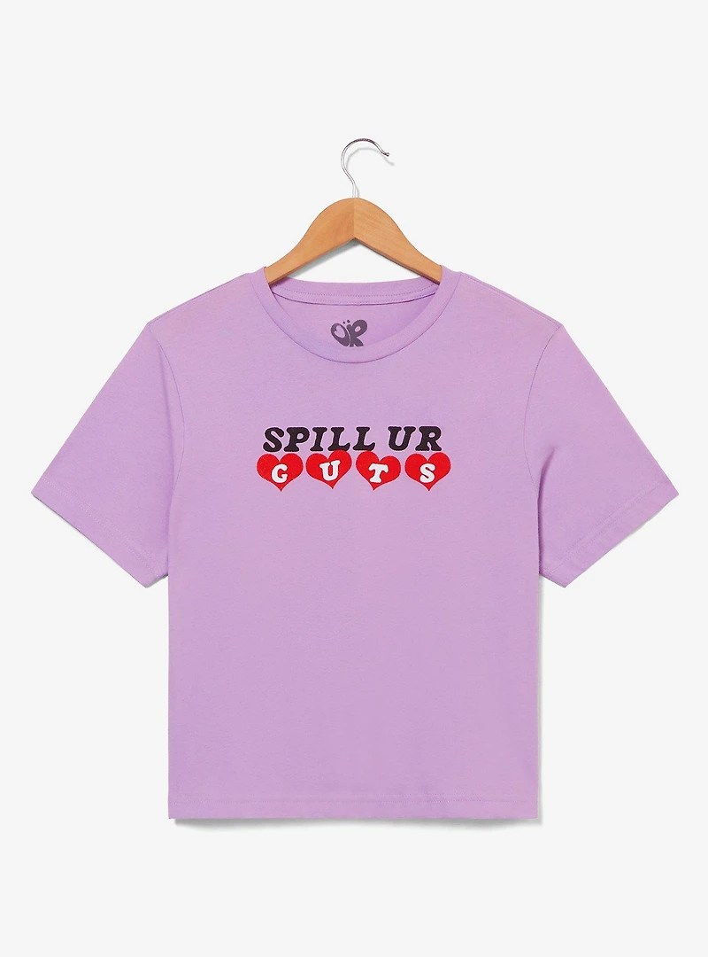 Olivia Rodrigo Spill Ur Guts Women's Cropped T-Shirt - BoxLunch Exclusive
