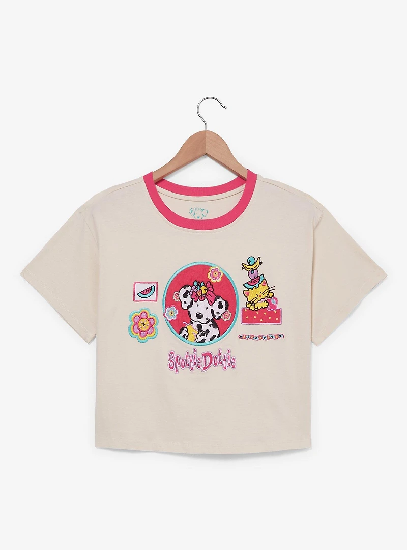 Sanrio Spottie Dottie Embroidered Women's Cropped T-Shirt — BoxLunch Exclusive