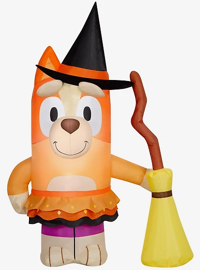 Bluey Bingo in Witch Costume Inflatable Decor