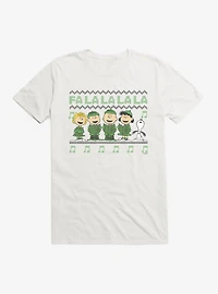 Peanuts Fa La Christmas Pattern T-Shirt