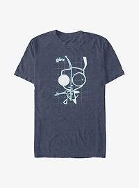 Invader ZIM Gir Schematic Big & Tall T-Shirt