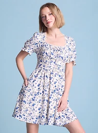 Disney Snow White and the Seven Dwarfs Floral Allover Print Dress — BoxLunch Exclusive
