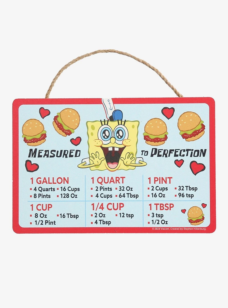 SpongeBob SquarePants Krabby Patty Kitchen Conversion Chart - BoxLunch Exclusive