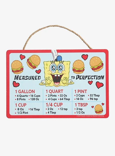 SpongeBob SquarePants Krabby Patty Kitchen Conversion Chart - BoxLunch Exclusive