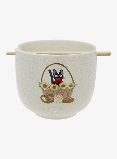 Studio Ghibli® Kiki's Delivery Service Jiji Basket Ramen Bowl with Chopsticks - BoxLunch Exclusive