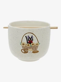 Studio Ghibli® Kiki's Delivery Service Jiji Basket Ramen Bowl with Chopsticks - BoxLunch Exclusive