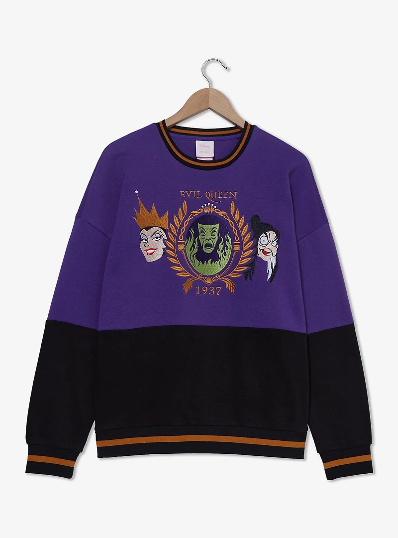 Disney Snow White and the Seven Dwarfs Evil Queen Crest Panel Crewneck - BoxLunch Exclusive
