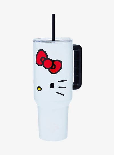 Sanrio Hello Kitty Facial Straw Tumbler with Handle