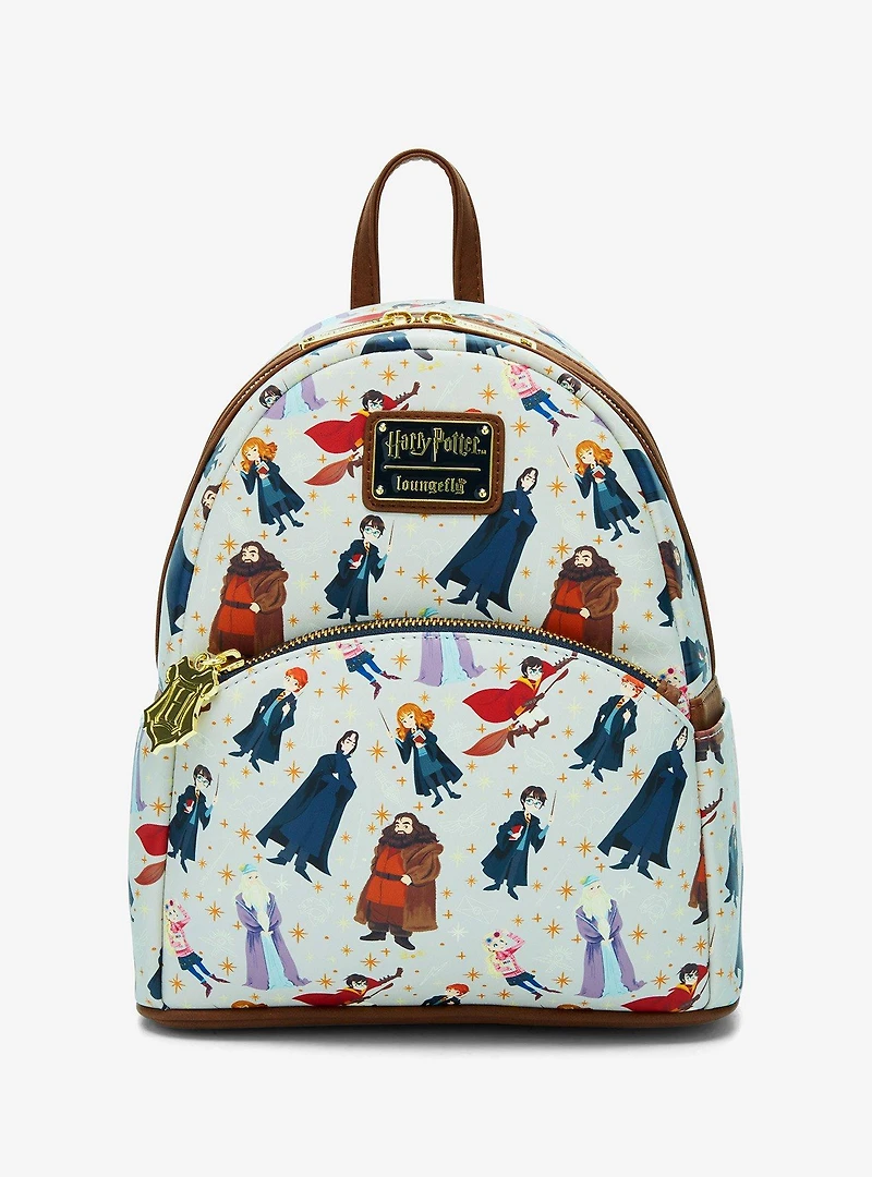 Loungefly Harry Potter Characters Allover Print Mini Backpack