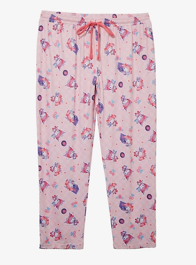 Sanrio Kuromi and My Melody Diner Allover Print Women's Plus Sleep Pants