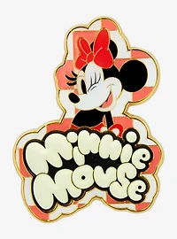 Loungefly Disney Minnie Mouse Checkered Portrait Enamel Pin - BoxLunch Exclusive