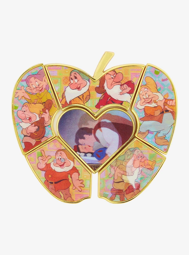 Loungefly Disney Snow White and the Seven Dwarfs Apple Puzzle Blind Box Lenticular Enamel Pin - BoxLunch Exclusive