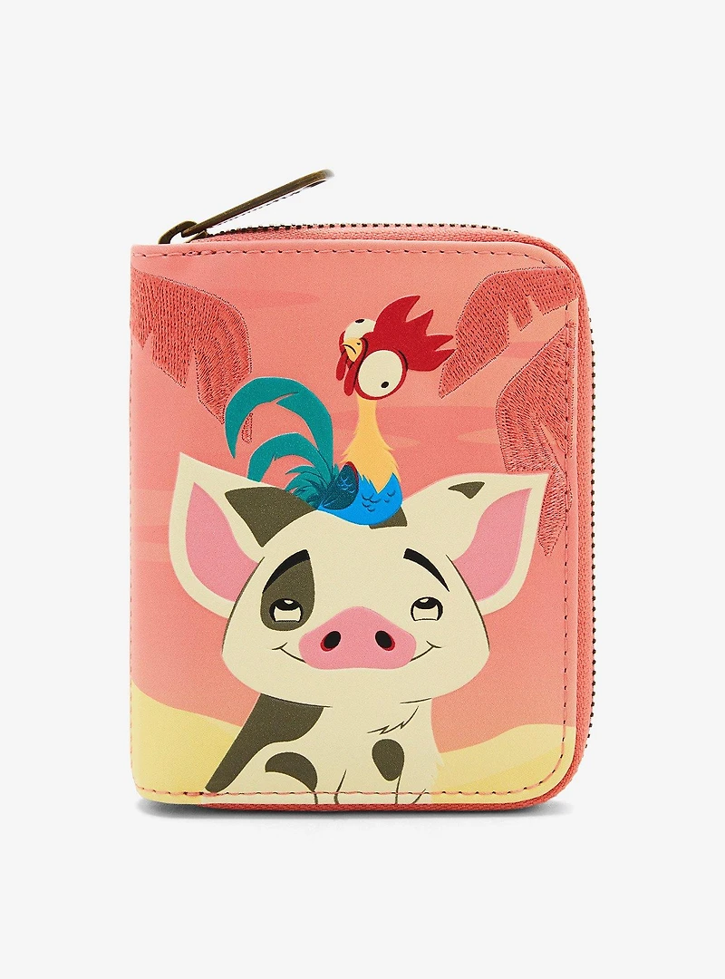 Loungefly Disney Moana Pua & Hei Hei Sunset Wallet — BoxLunch Exclusive