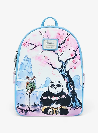 Loungefly DreamWorks Kung Fu Panda Po & Master Shifu Cherry Blossom Mini Backpack - BoxLunch Exclusive