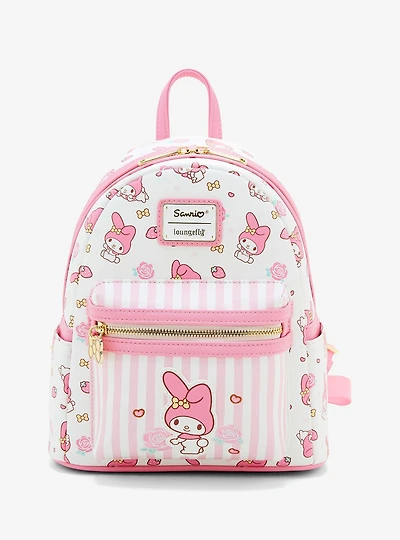 Loungefly Sanrio My Melody Allover Print Striped Mini Backpack — BoxLunch Exclusive