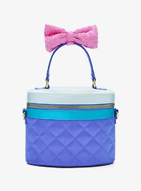 Loungefly Disney Daisy Duck 85th Anniversary Quilted Sequin Bow Crossbody Bag