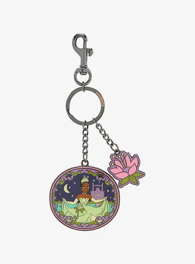 Loungefly Disney The Princess and the Frog Tiana Lily Pad Multi Keychain