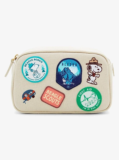Loungefly Peanuts Snoopy Beagle Scout Canvas Cosmetic Bag