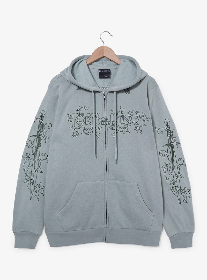 the Lord of Rings Tonal Icons Zippered Hoodie - BoxLunch Exclusive