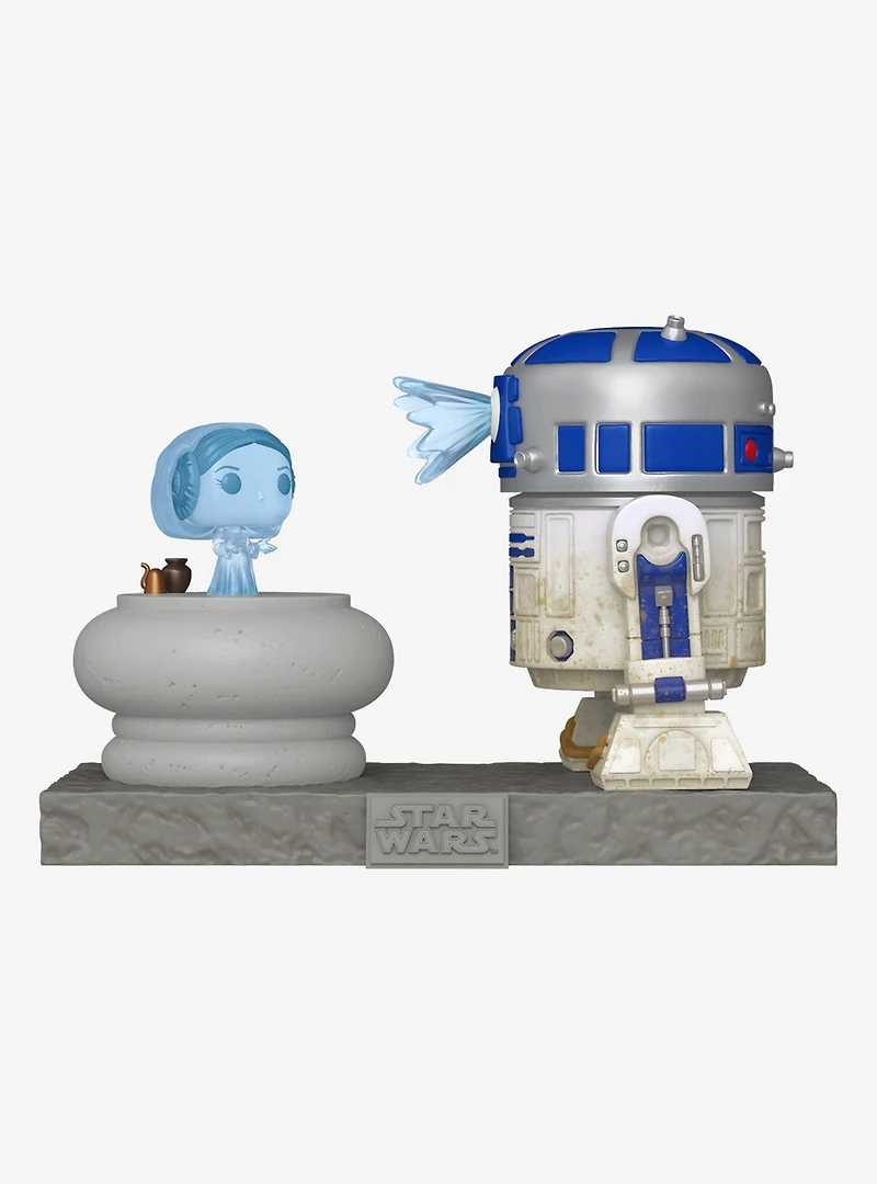 Funko Pop! Deluxe Star Wars R2-D2 and Princess Leia Hologram Vinyl Figure