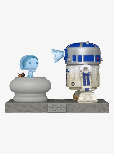 Funko Pop! Deluxe Star Wars R2-D2 and Princess Leia Hologram Vinyl Figure