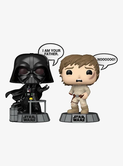 Funko Pop! Star Wars Darth Vader & Luke Skywalker Quote Vinyl Bobblehead Set