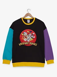 Looney Tunes Logo Color Block Crewneck - BoxLunch Exclusive