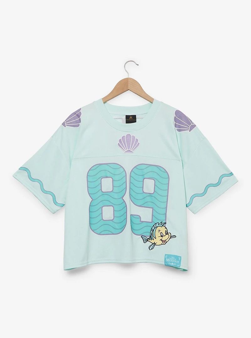 Disney The Little Mermaid Ariel Women's Plus Cropped Football Jersey - BoxLunch Exclusive