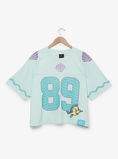 Disney The Little Mermaid Ariel Women's Plus Cropped Football Jersey - BoxLunch Exclusive